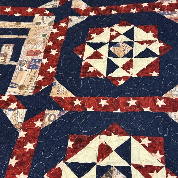 Patriotic Patchwork Quilt. with measurements in photos - Picture 2 of 7
